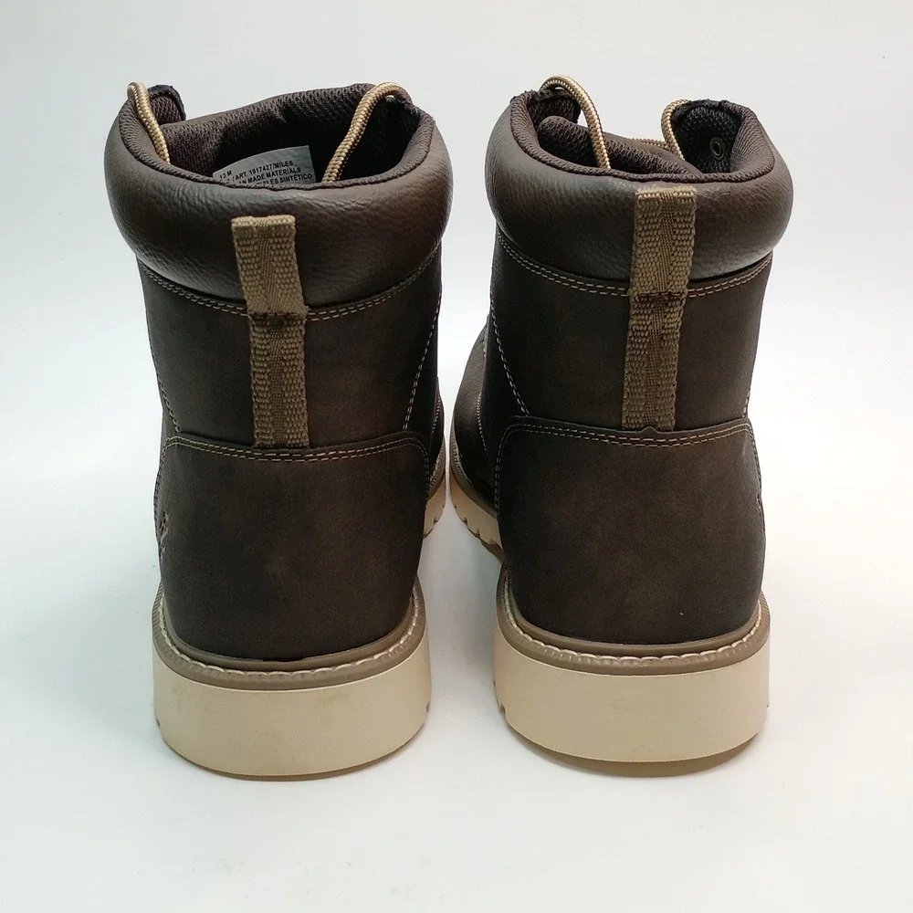 IZOD Miles Boot Men Size 13 Brown Memory Foam Moc Toe Lace Up 1917427